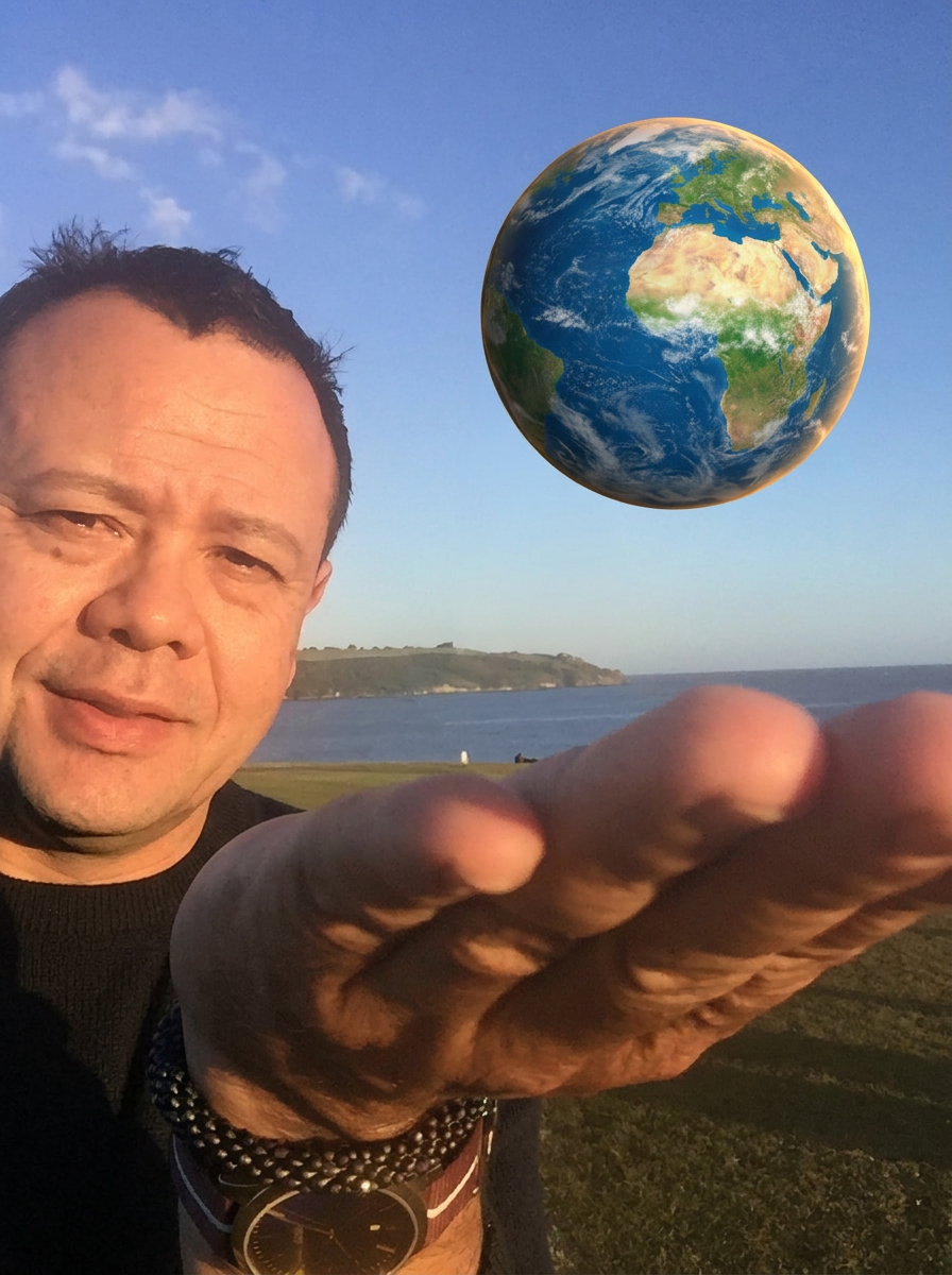 Paul Steers, specialist tutor and finance mentor, with a globe symbolising global opportunities